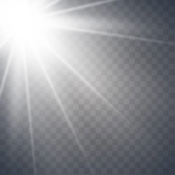 Napfény egy áttetsző különleges design — Stock Vector