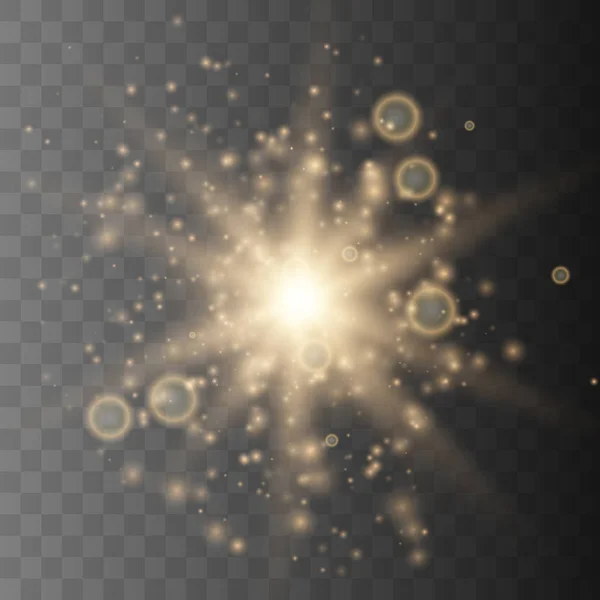 Estrellas de luz brillante — Vector de stock