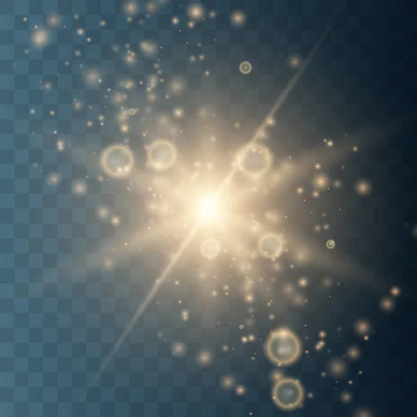 发光的光之星 — 图库矢量图片