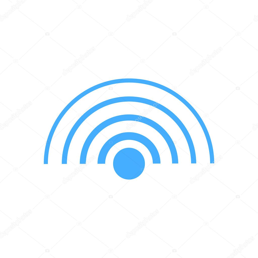 Set of radar icons. Sonar sound waves.  Vector illustration EPS10
