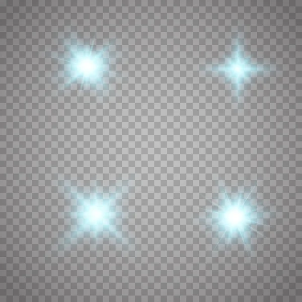 Ensemble d'étoiles lumineuses — Image vectorielle