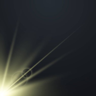 Saydam arka plan üzerinde parlayan ışık efekti.