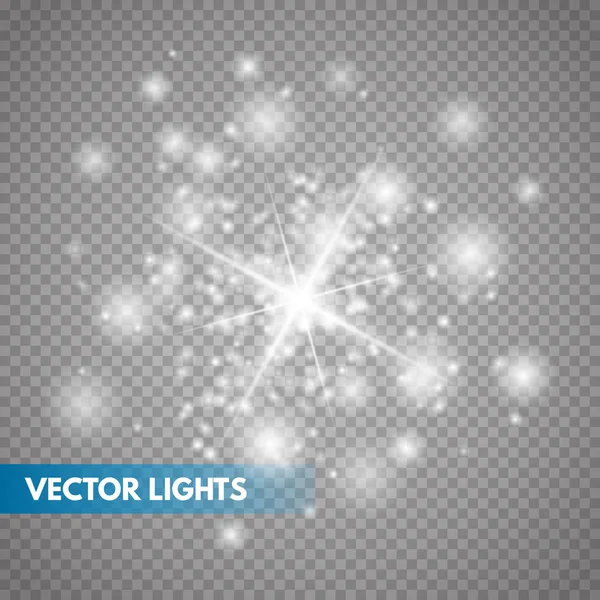 Glow light effect. Sparkle dust. — Stock Vector