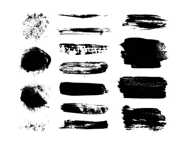 Set of black strokes — Stock Vector