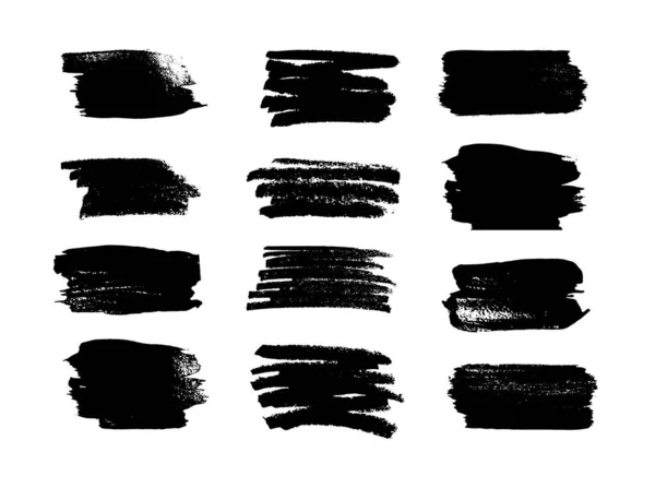 Set of black strokes — Stock Vector