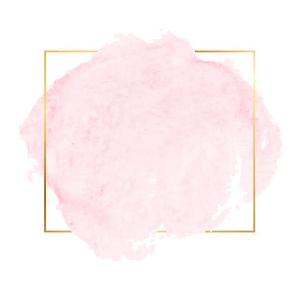 Розовый акварель с рамкой
