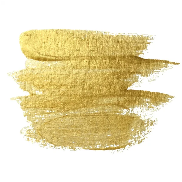 Shiny golden brush strokes — Stock Vector