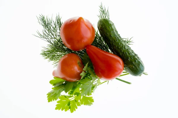 Bright Colorful Vegetables White Background — Stock Photo, Image