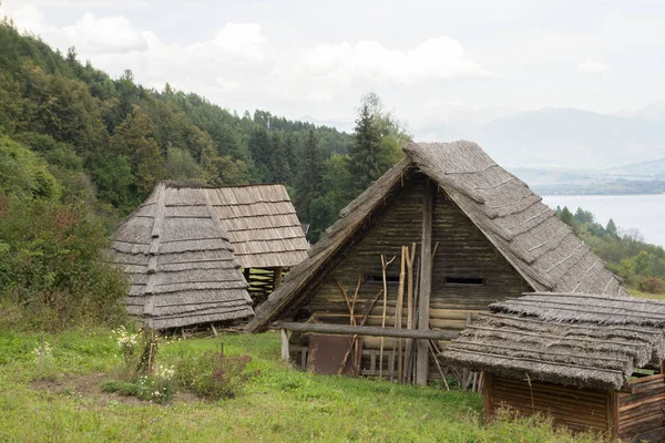 Cabanas de madeira tradicionais — Fotografia de Stock