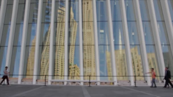 Rascacielos Ciudad Bokeh Desenfoque — Vídeos de Stock