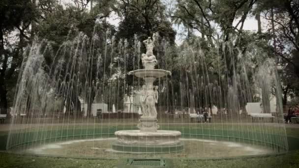 噴水の水の芸術記念碑 — ストック動画