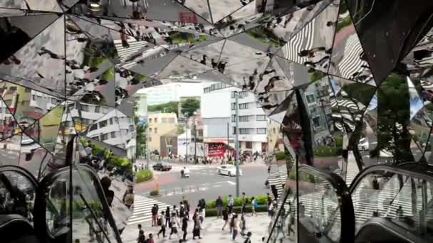 Trafik Şehir Sanat Yansıma — Stok video