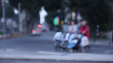 yayalar otomobil bulanık yol