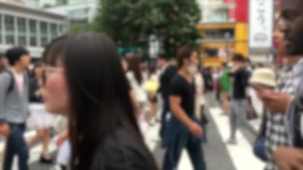 People Shopping Crowd Many Bokeh — Stock Video