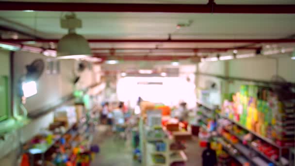 Shop Blur Bokeh Shopping People — Stock Video