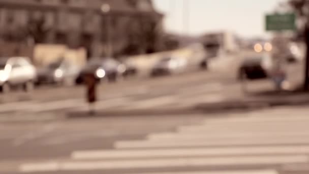 高峰时段街路车占线 — 图库视频影像