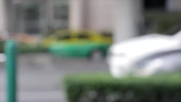 Traffic Bokeh Blur Cars Bangkok — Stock Video