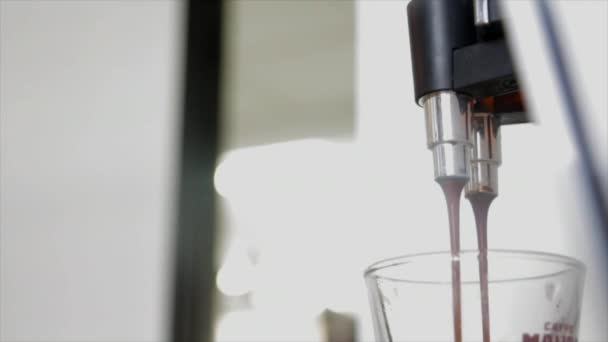 Video Von Espressomaschine Kaffee — Stockvideo