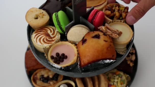 Печенье Макарон — стоковое видео