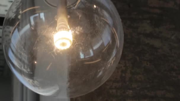 Lamp Electric Bulb Electricity Wind — Stock Video