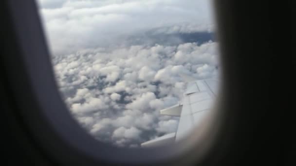 Airplane Voyage Window Porthole — Stock Video