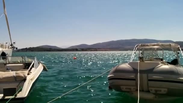 Boats Dock Harbor Ocean Sea Coast — Stock Video