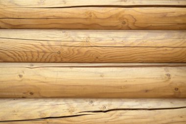 Log Cabin ya da Barn Boyanmamış Duvar Dökümlü Yatay Arkaplan Kopyalama Boşluğu