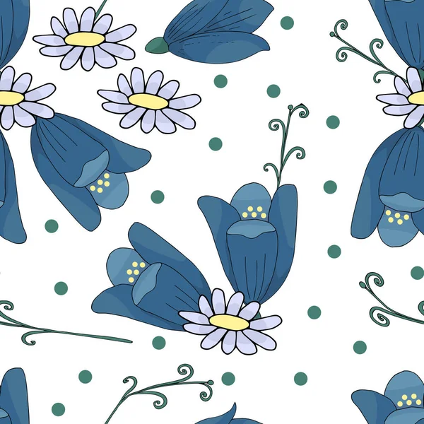 Fondo floral sin costuras — Vector de stock