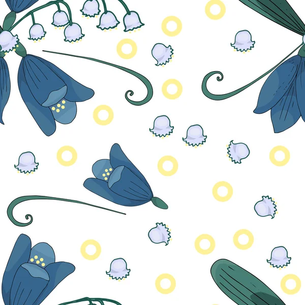 Fondo floral sin costuras — Vector de stock