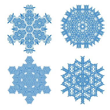 vektör dekoratif kar taneleri kümesi.