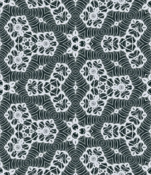 Abstrakta Fraktal Sömlös Geometriska Mönster Datorgenererade Illustration — Stockfoto