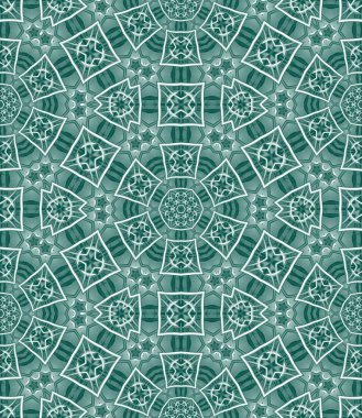 Soyut Fraktal kesintisiz geometrik desen, bilgisayar tarafından oluşturulan illüstrasyon.