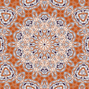 Fraktal mandala bilgisayar tarafından oluşturulan illüstrasyon soyut.