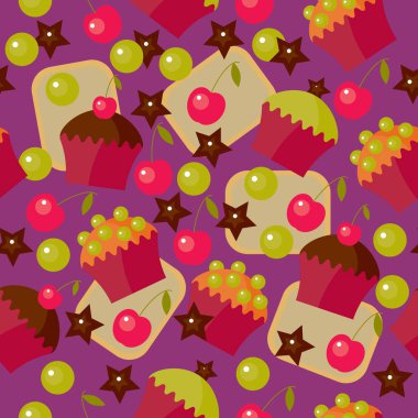 Vektör tatlı seamless modeli, arka plan tasarımı için.