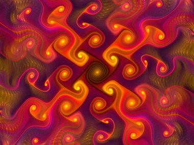 Fraktal arka plan bilgisayar tarafından oluşturulan illüstrasyon soyut.