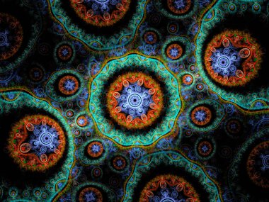 Fraktal arka plan bilgisayar tarafından oluşturulan illüstrasyon soyut.