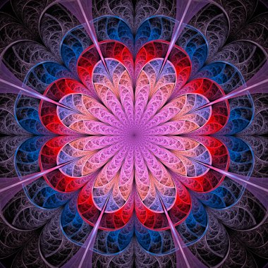 Fraktal arka plan bilgisayar tarafından oluşturulan illüstrasyon soyut.