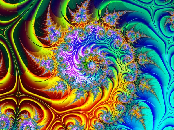 Abstract Fractal Background Computer Generated Illustration — Stock Photo, Image