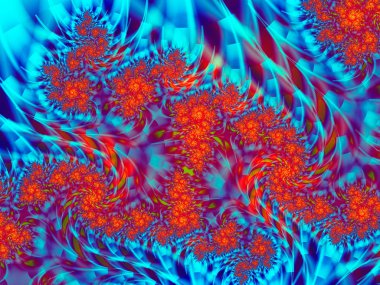 Soyut fraktal arkaplan, bilgisayar tarafından oluşturulan illüstrasyon.