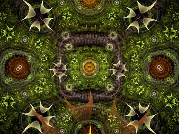 Abstract Fractal Background Computer Generated Illustration — Stock Photo, Image