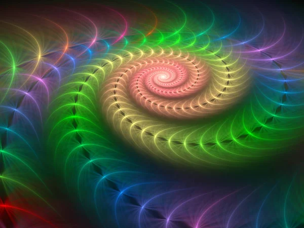 Fundo Espiral Fractal Abstrato Ilustração Gerada Por Computador — Fotografia de Stock