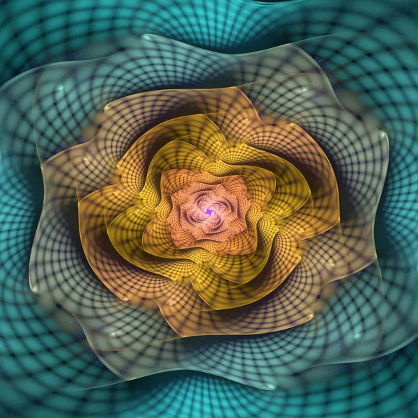 Fundo Espiral Fractal Abstrato Ilustração Gerada Por Computador — Fotografia de Stock