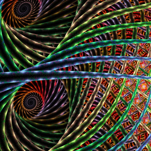 Astratto Sfondo Spirale Frattale Illustrazione Generata Dal Computer — Foto Stock