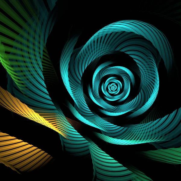 Fundo Espiral Fractal Abstrato Ilustração Gerada Por Computador — Fotografia de Stock