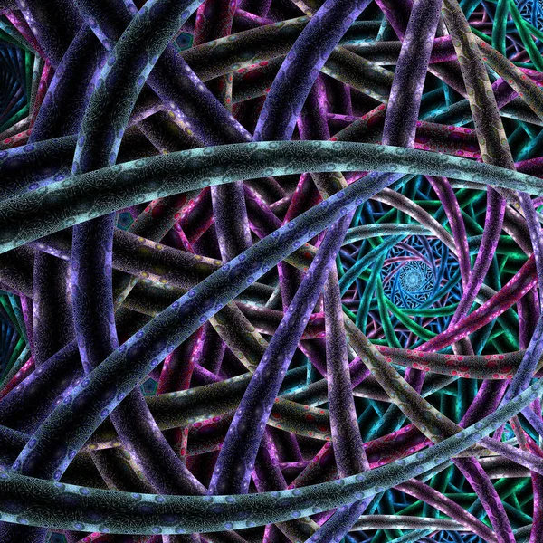 Абстрактный Фрактальный Спиральный Фон Компьютерная Иллюстрация — стоковое фото