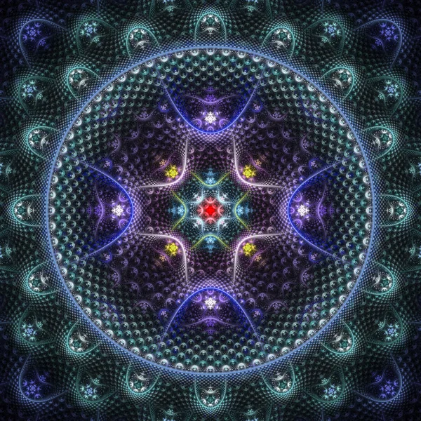 Mandala fractal abstracto . — Foto de Stock