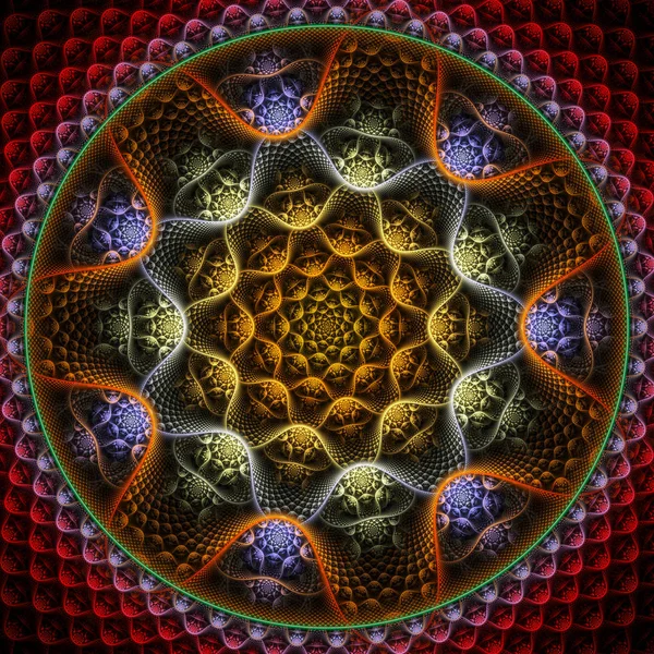 Mandala fractal abstrata . — Fotografia de Stock