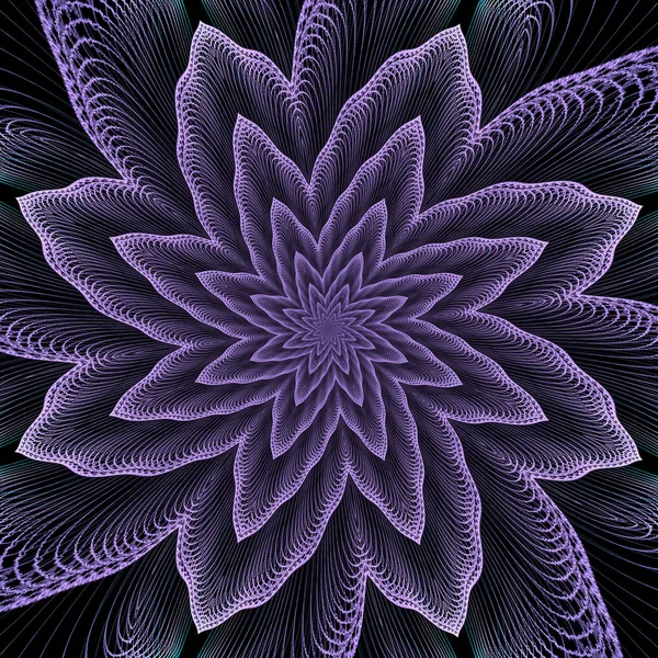 Mandala fractal abstracto . — Foto de Stock