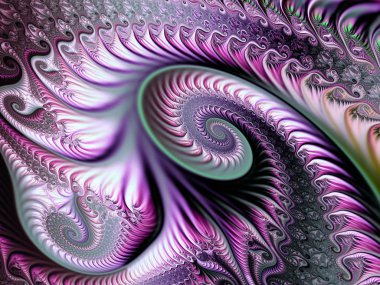 Soyut fraktal spiral arkaplan, bilgisayar tarafından oluşturulan illüstrasyon.