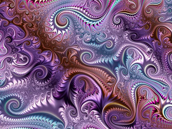 Abstrakt Fraktal Spiral Bakgrund Datorgenererad Illustration — Stockfoto